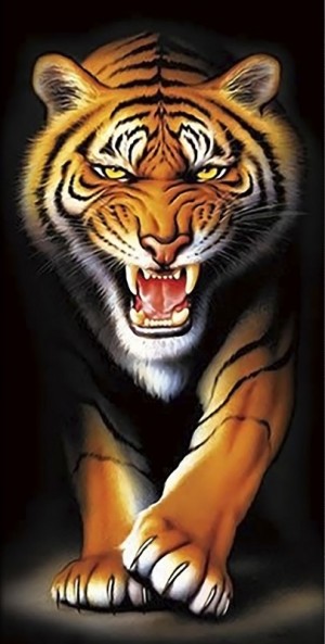 Алмазная живопись АЖ-4129 Тигр в темноте