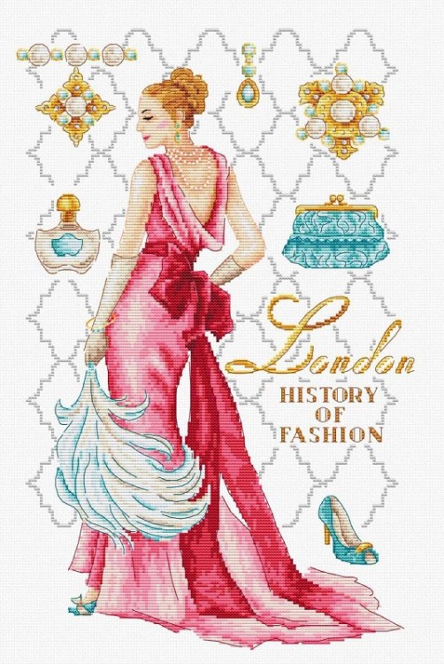 Набор для вышивания Многоцветница МКН 106-14 История моды. Лондон