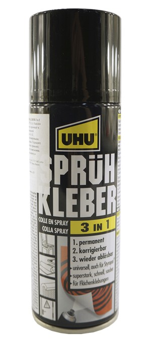 UHU 48900 Универсальный контактный клей-спрей Spruehkleber 3 в 1