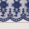 IEMESA I613/10 Вышивка на тюле, ширина 110 мм, цвет темно-синий