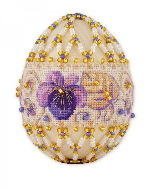 Набор для вышивания Риолис В185 Яйцо пасхальное "Фиалки"