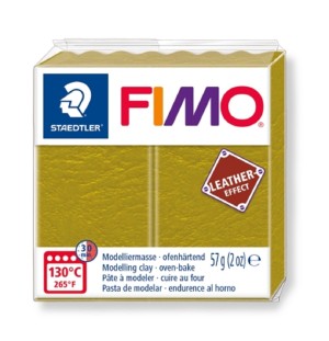 Fimo 8010-519 Полимерная глина "Leather-Effect" оливковая