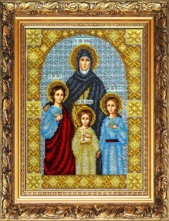 Набор для вышивания Паутинка Б-1030 Святые Мученицы Вера, Надежда, Любовь и мать их Софья