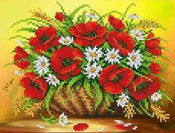 Каролинка ТКБЦ 4026 Маки с ромашками