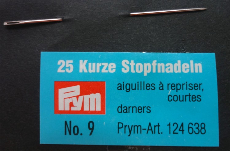 Prym 124638 Иглы ручные для штопки короткие, №9