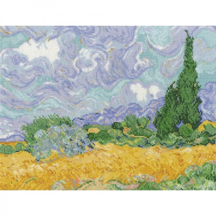 Набор для вышивания DMC BL1067 Van Gogh - AWheatfield, With Cypresses (Ван Гог - Пшеничное поле с кипарисами)
