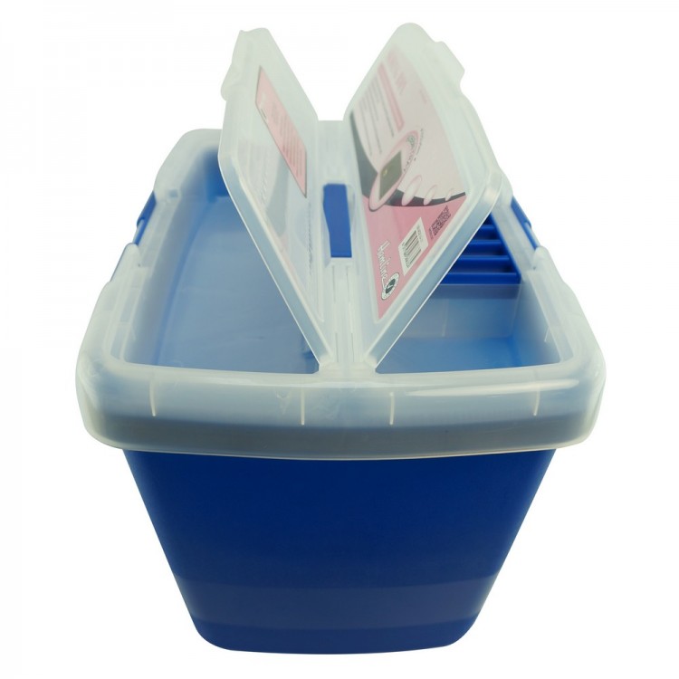 Hemline MR4608.NAVY Контейнер с крышкой на защелке для хранения швейных принадлежностей