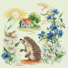 Набор для вышивания Многоцветница МКН 142-14 Лето. Ёжик в деревне