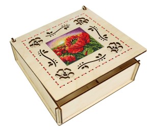 Щепка О-164 Шкатулка. Маки