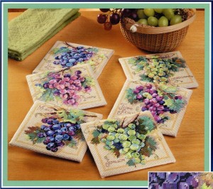 Janlynn 023-0390 Grape Coasters