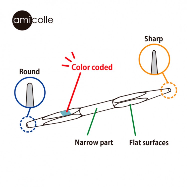Tulip AC-069e Спицы вспомогательные для кос amicolle