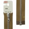 Riri 3551226/60/2223 Молния металлическая, разъемная, на атласной тесьме, 6 мм, 60 см, светло-коричневый