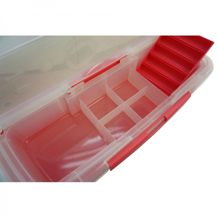 Hemline MR4608.PINK Контейнер с крышкой на защелке для хранения швейных принадлежностей