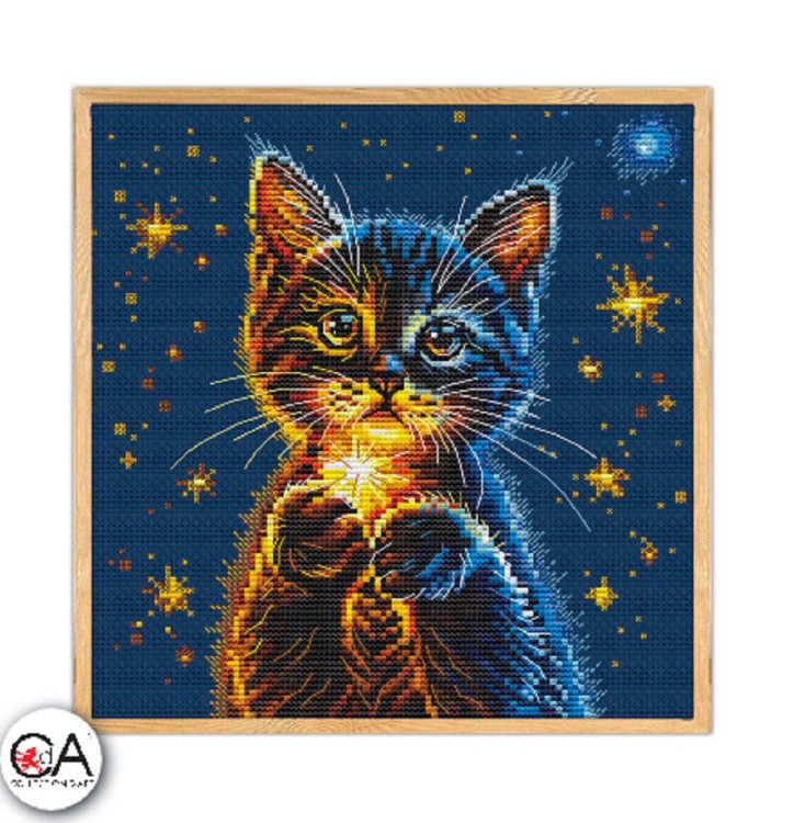 Набор для вышивания Collection D'Art BC8116 Котёнок и тайна звёзд