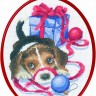 Набор для вышивания Permin 92-6610 Рождественский щенок
