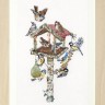 Набор для вышивания Thea Gouverneur 593A Birds at feeder (Птицы у кормушки)