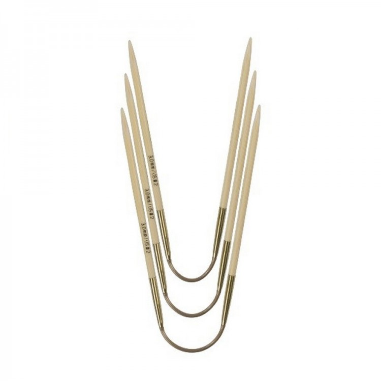 Addi 561-2 Спицы чулочные гибкие CraSyTrio Bambus Long 30см