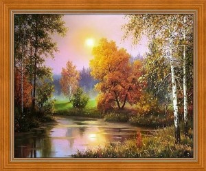 Алмазная живопись АЖ-1687 Осенние сумерки