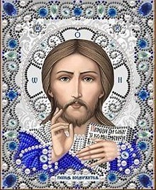 Благовест ЖК-5004 Господь Вседержитель (в хрустале и жемчуге)