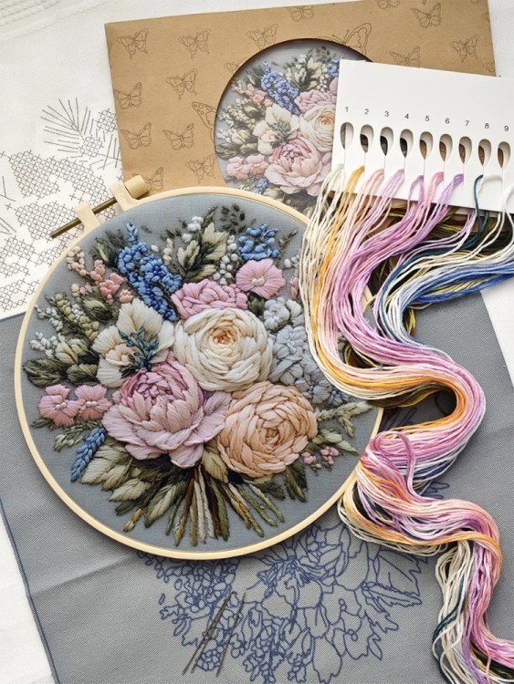 Набор для вышивания YoHobby yoli.115 Нежный букет