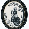 Набор для вышивания Eva Rosenstand 12-375 Дама с веером (Силуэт)