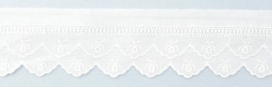 IEMESA 32279/01 Шитье-вышивка на батисте, ширина 50 мм, цвет белый
