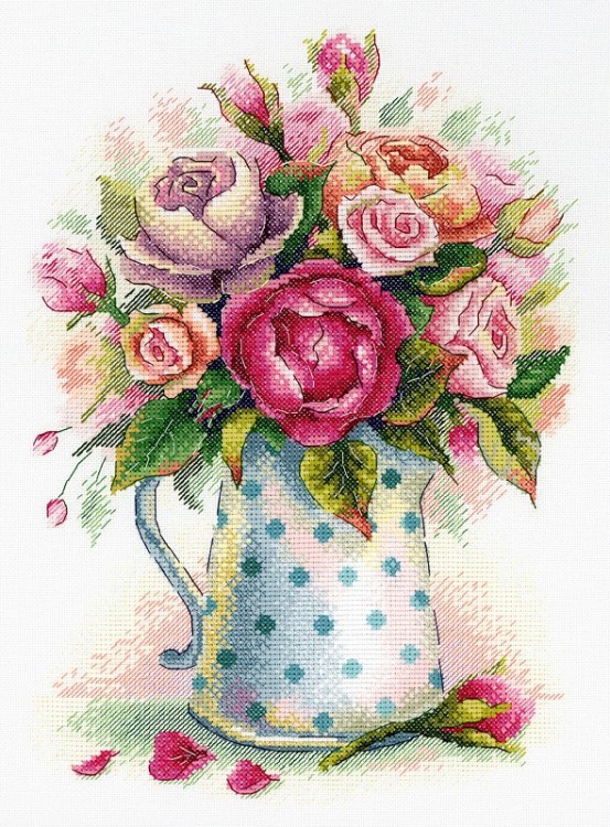 Набор для вышивания Aquarelle А-052 Букетик милых роз