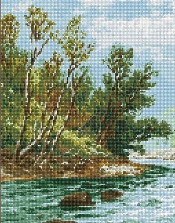 Painting Diamond GF3169 Речной пейзаж