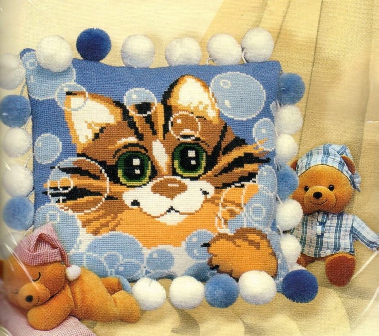 Набор для вышивания Риолис 386 Подушка "Кот" Набор для вышивания Риолис 386 Подушка "Кот"