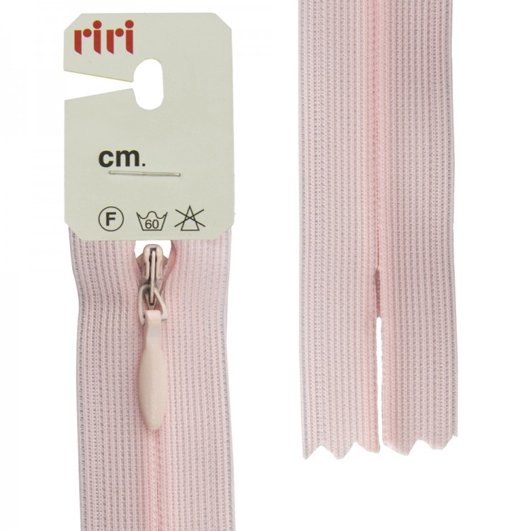 Riri 6010917/60/2417 Молния потайная, неразъемная, 4 мм, 60 см, розовый светлый