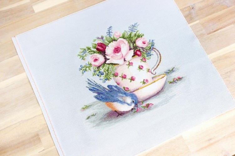 Набор для вышивания Luca-S B2324 Птичка и чашка чая
