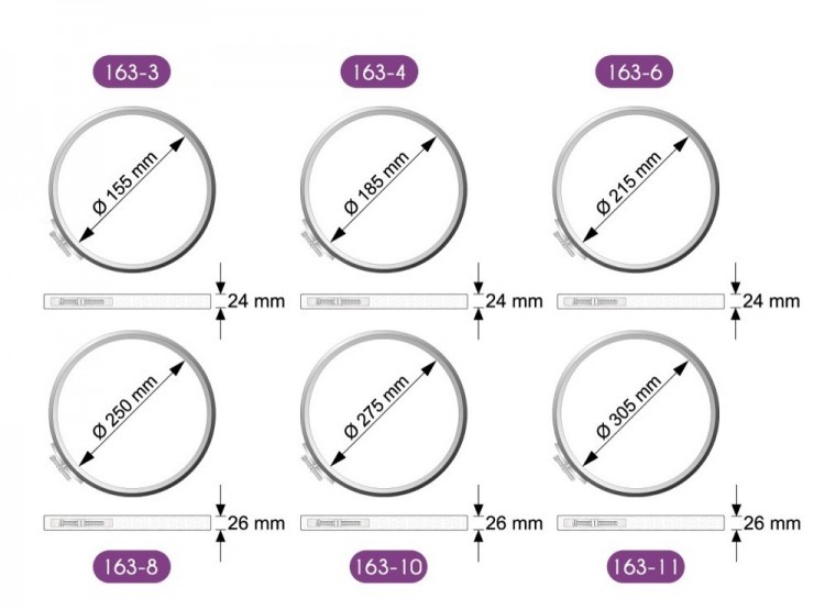 Klass&Gessmann 163-4 Сменные пяльцы для вышивания с регулируемым углом наклона и стержнем