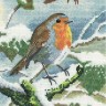 Набор для вышивания Heritage NARW1553E Robin in Winter (Робин зимой)