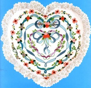 Candamar 80298 Floral Hearts Pillow