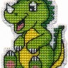 Набор для вышивания Овен 1321 Значок "Динозаврик"