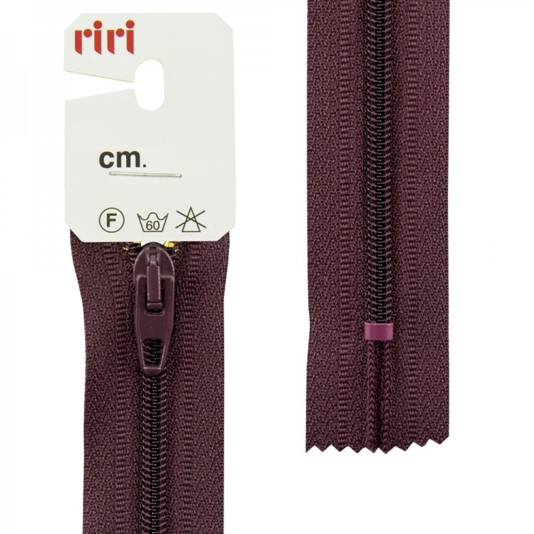 Riri 2518376/20/2517 Молния спираль, неразъемная, 4 мм, 20 см, темный бордовый