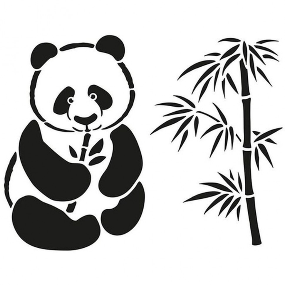 Трафарет для ткани Панда