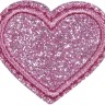 HKM 42651 Термоаппликация "Маленькие розовые сердечки с блестками"