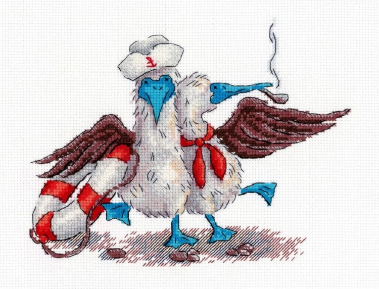 Набор для вышивания М.П.Студия НВ-896 Весёлые моряки