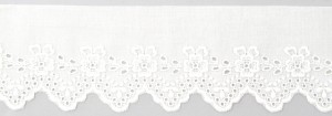 IEMESA 09325/01 Шитье-вышивка на батисте, ширина 55 мм, цвет белый