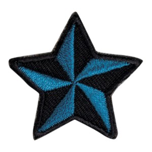 HKM 39310 Термоаппликация "Черно-синяя звезда"