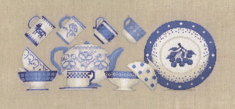 Набор для вышивания Le Bonheur des Dames 1081 Vaisselle Bleue (Синяя посуда)