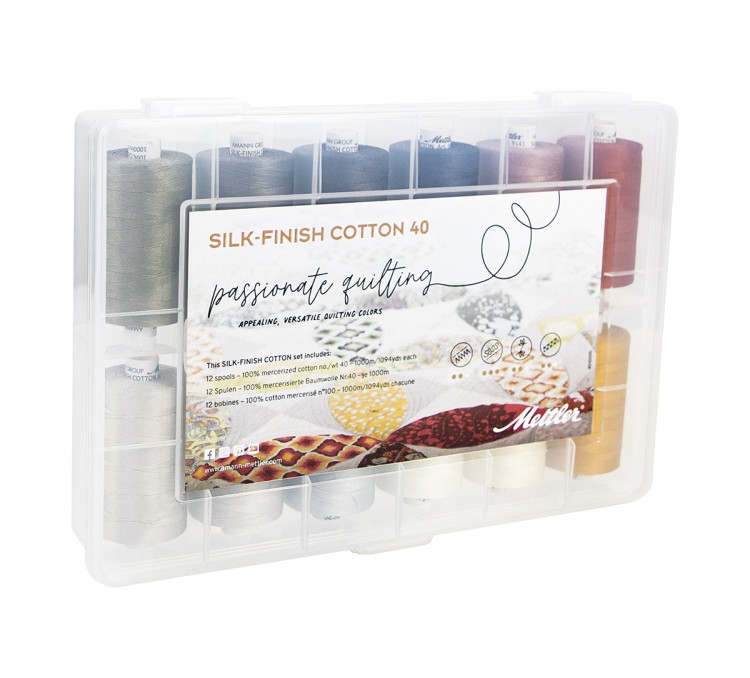 Amann Group SFC40PASSION-KIT Набор с нитками Silk-Finish Cotton "Лоскутное шитье" в подарочной упаковке, 12 катушек