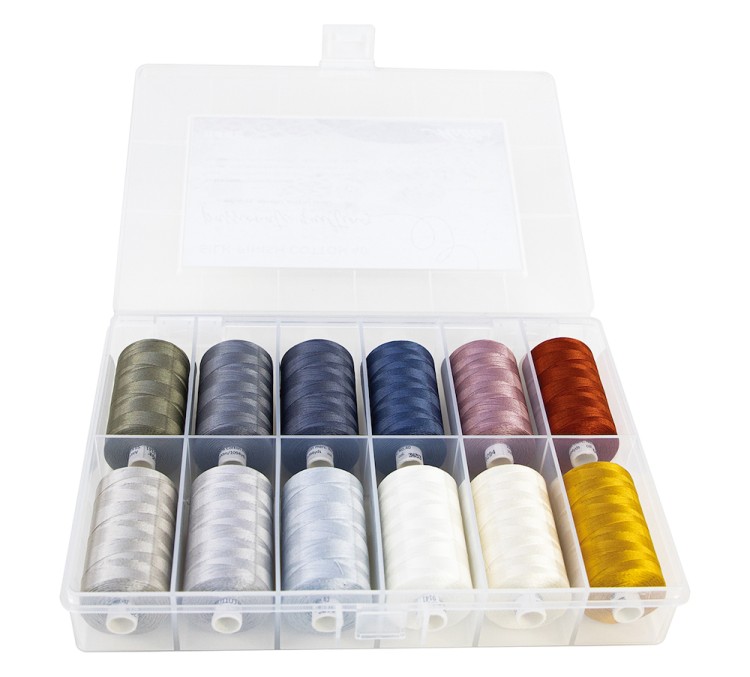 Amann Group SFC40PASSION-KIT Набор с нитками Silk-Finish Cotton "Лоскутное шитье" в подарочной упаковке, 12 катушек