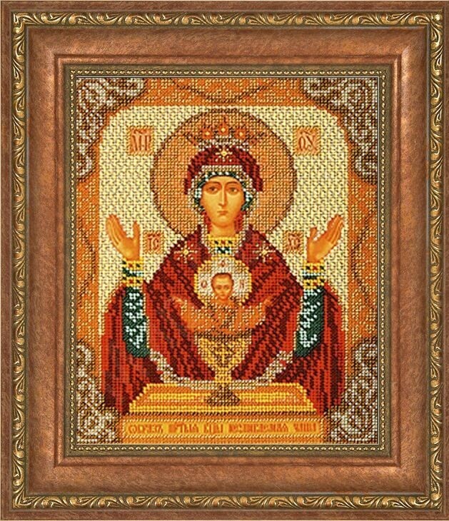 Мир багета 19БК 1417-980_ПЛ Рама для иконы "Неупиваемая Чаша" Радуга бисера