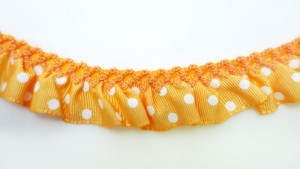 Matsa 5958342/82 Рюш декоративный "в горошек", ширина 20 мм, цвет оранжевый