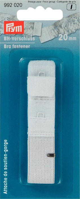 Prym 992020 Застежка для бюстгальтера с защитой для кожи, 3 крючка