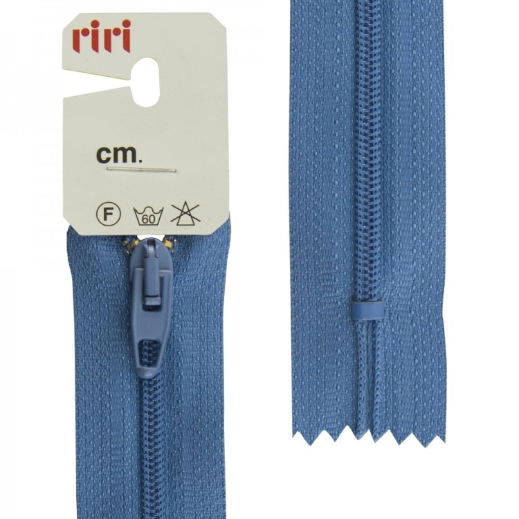 Riri 2518376/20/2630 Молния спираль, неразъемная, 4 мм, 20 см, сине-голубой
