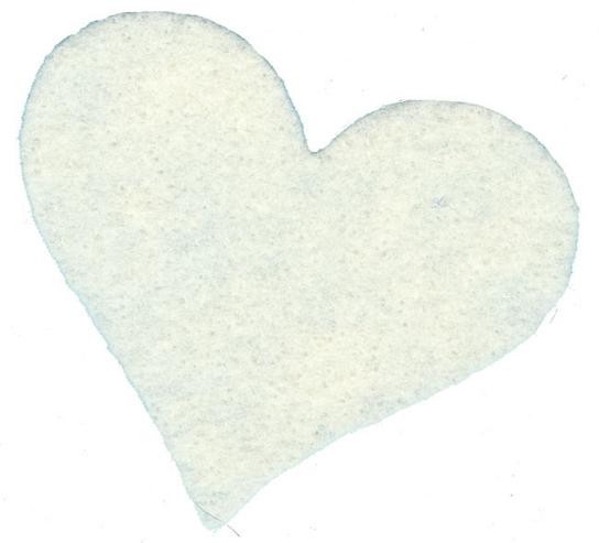 De Witte Engel VN0105 Набор форм "Сердце" из войлока "Белый Ангел"