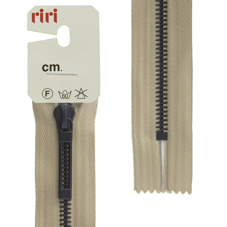 Riri 3034647/18/2212 Молния металлическая, неразъемная, карманная, 6 мм, 18 см, бежевый